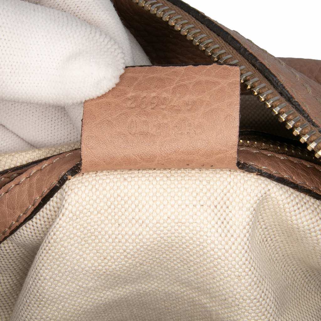 Gucci Medium Pebbled Calfskin Bella Shoulder Bag - Detail 1