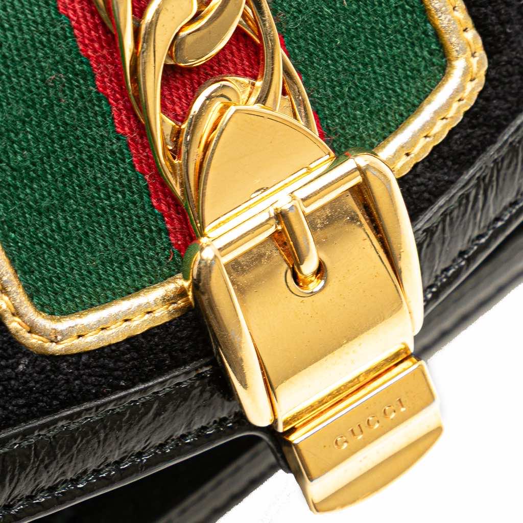 Gucci Mini GG Velvet Sylvie Shoulder Bag - Detail 2