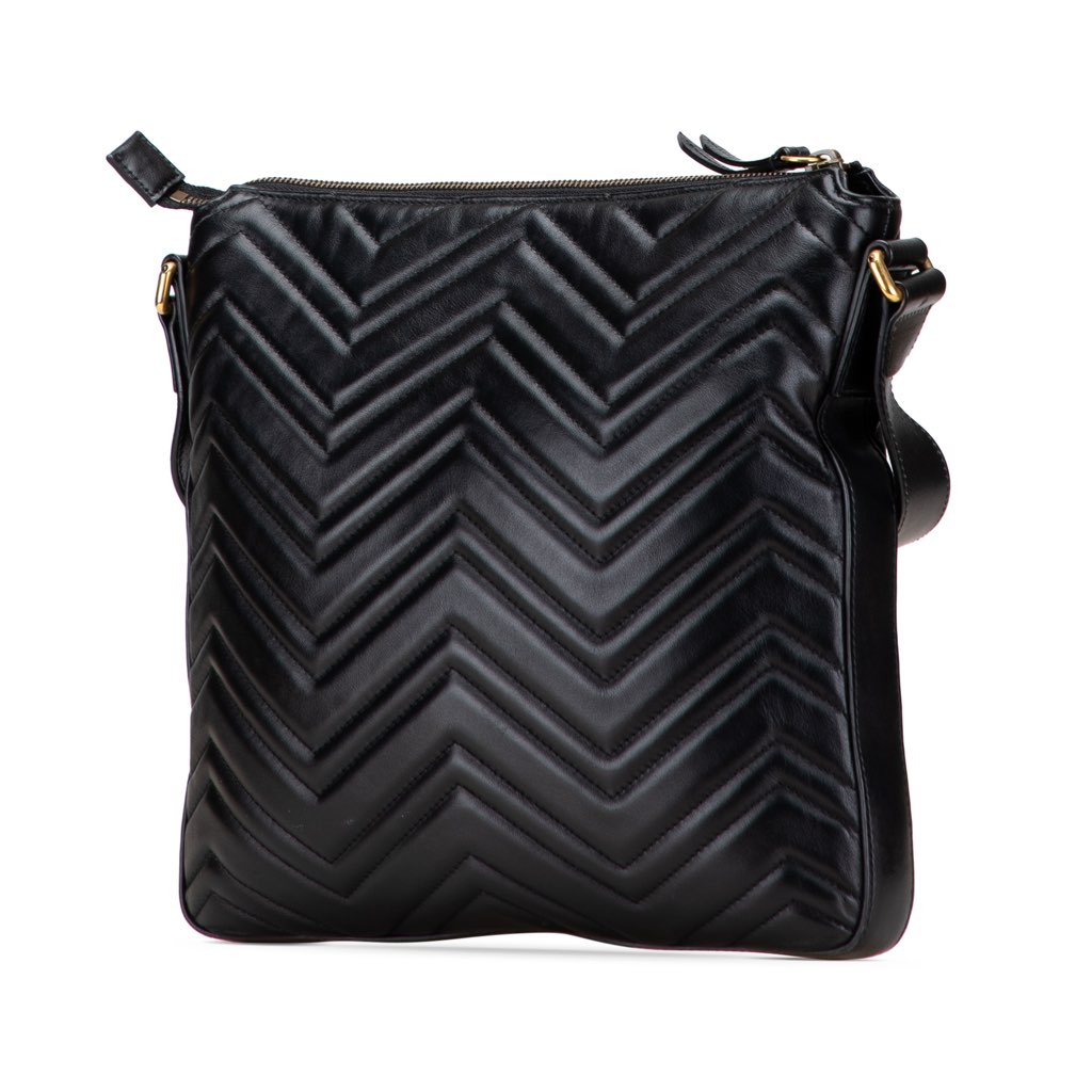 Gucci GG Marmont Matelasse Leather Crossbody - Back view