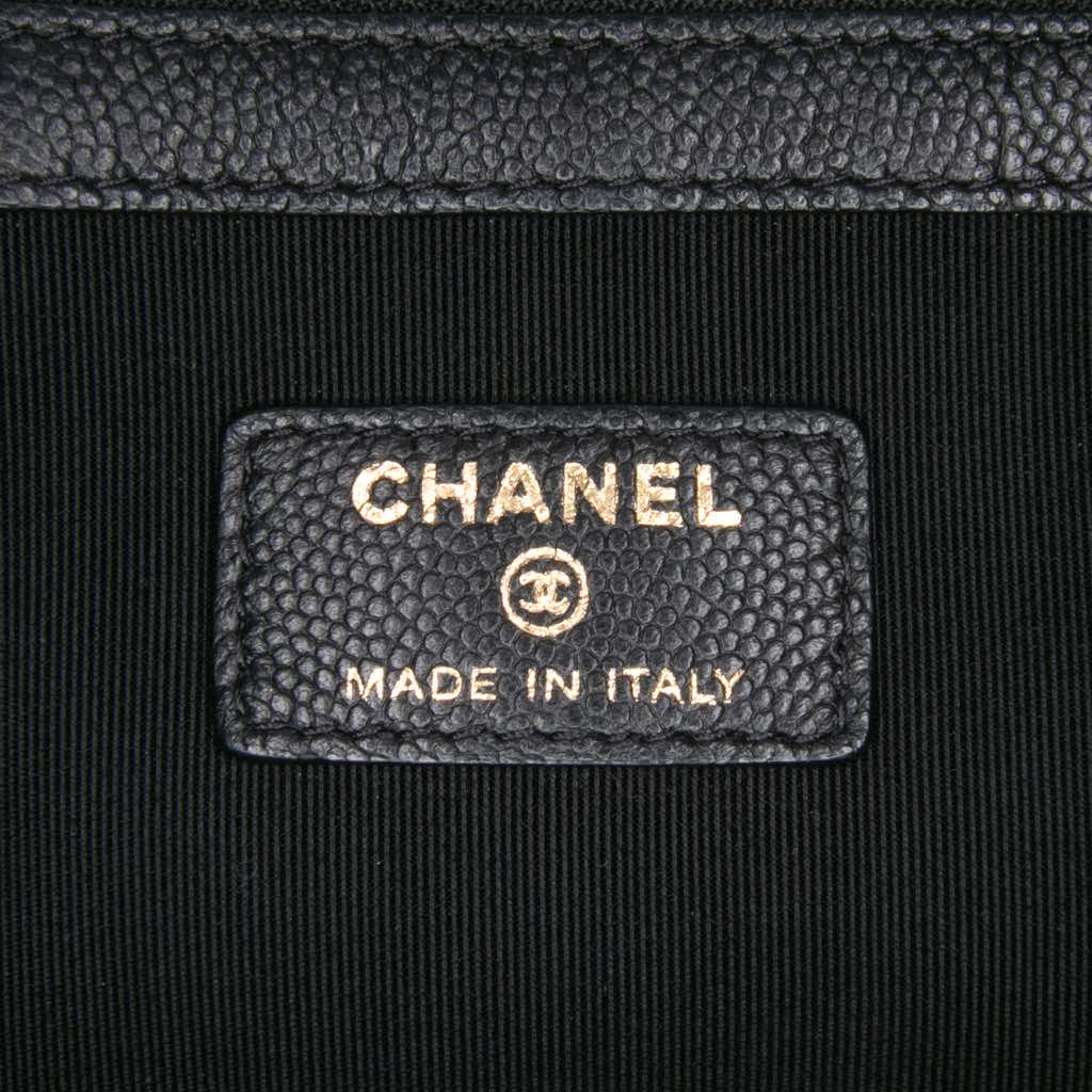 Chanel Large Chevron Caviar Ancient Greek Charms O Case Clutch - 5