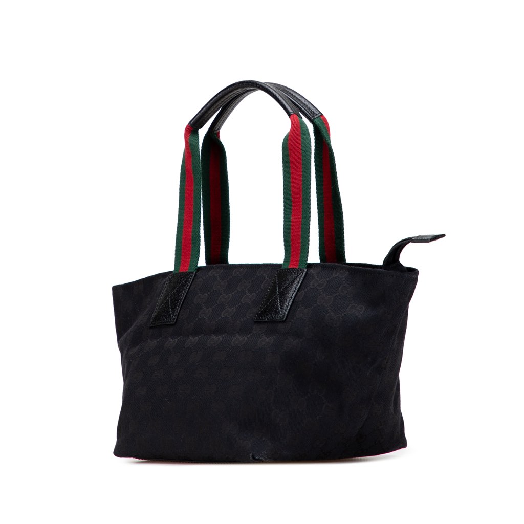 Gucci GG Canvas Web Handbag - Back view