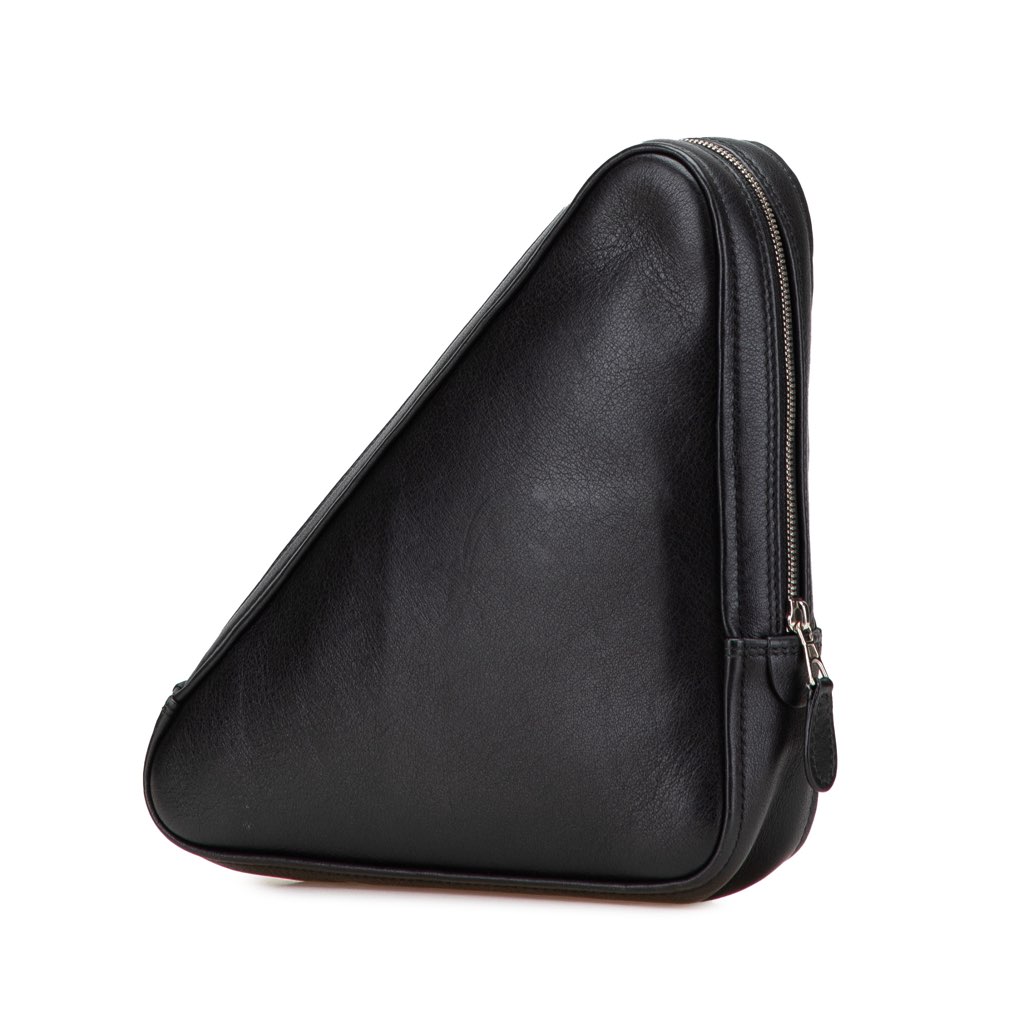 Balenciaga Medium Leather Triangle Clutch - 2