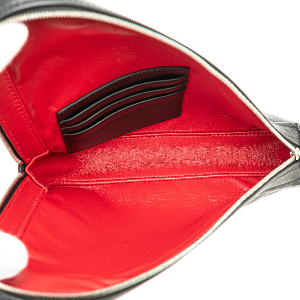 Balenciaga Medium Leather Triangle Clutch - 4