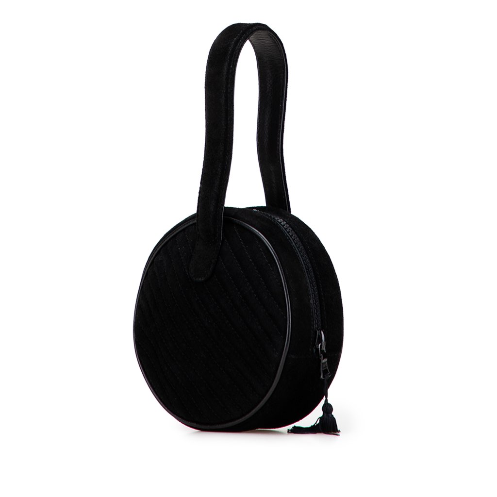 Celine Round Suede Tassel Handbag - Back view