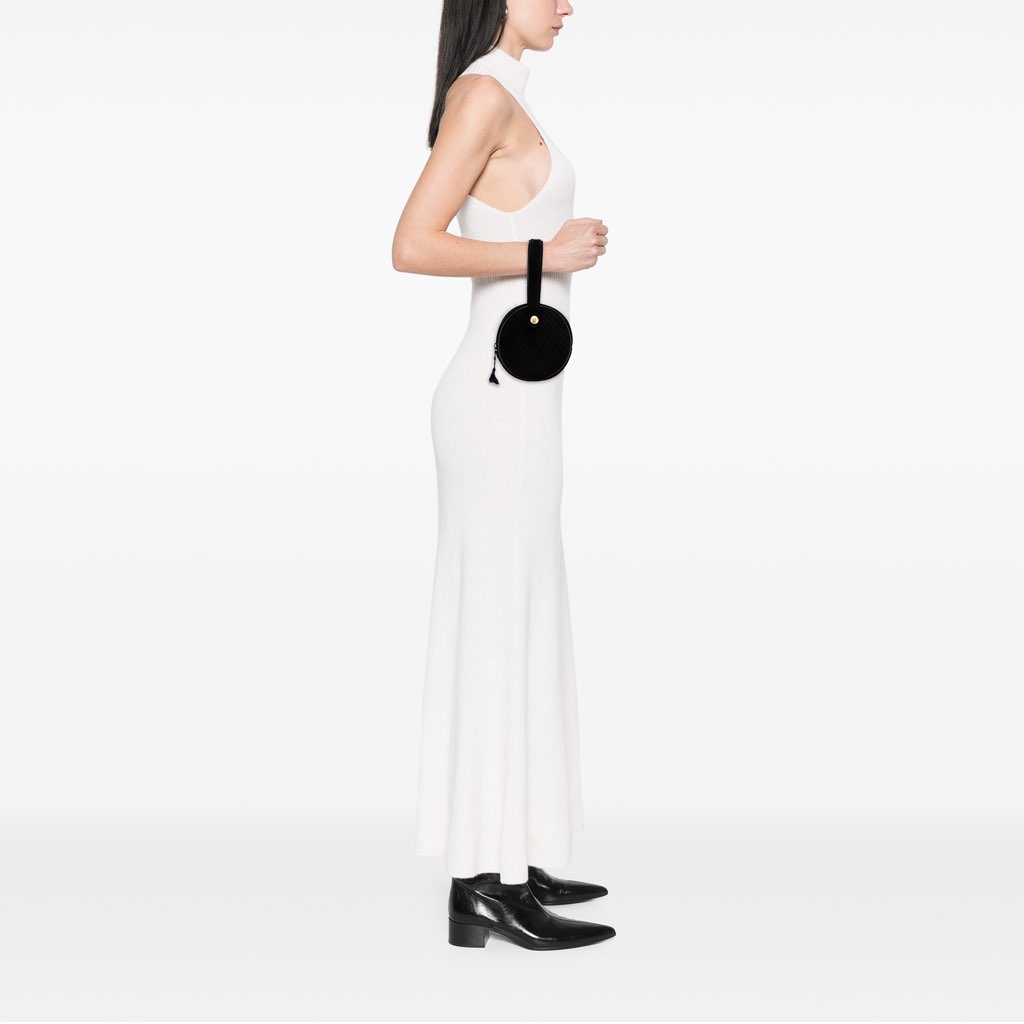 Celine Round Suede Tassel Handbag - Image 13
