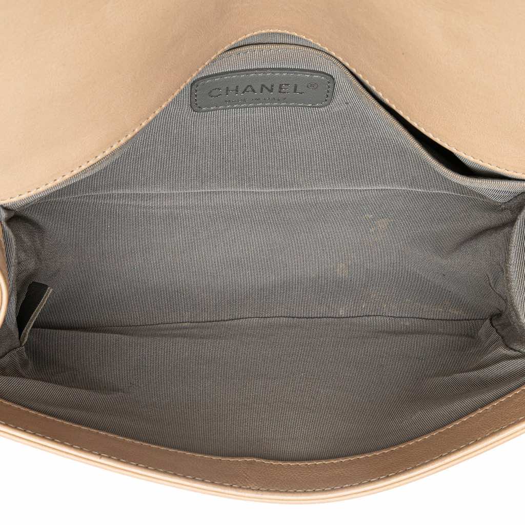 Chanel Old Medium Aged Calfskin Double Stitch Boy Flap - 4