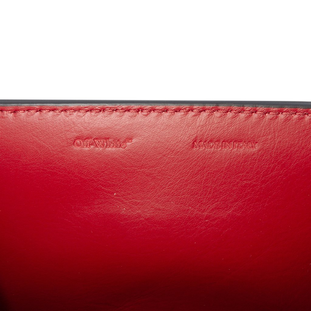 Off-white Glazed Calfskin Life's Work Jitney 0.7 Bag - Side view