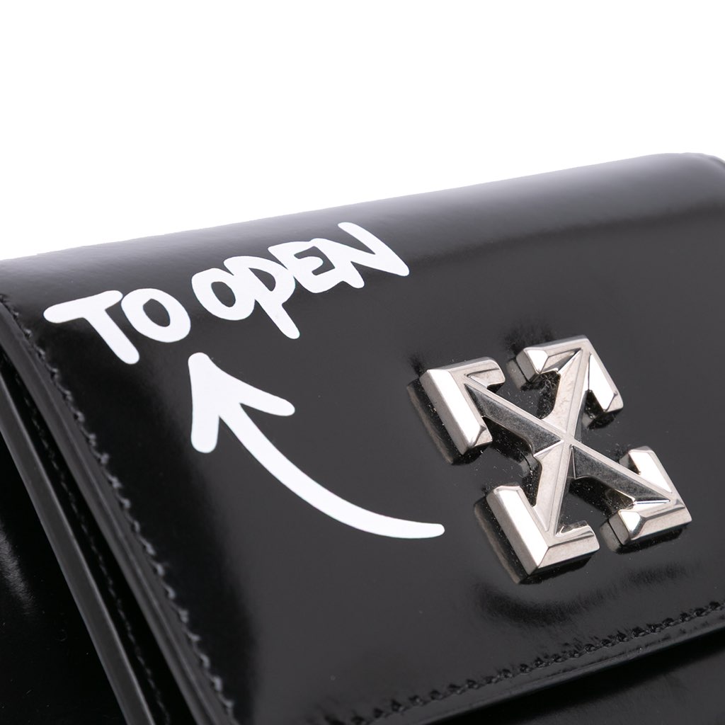 Off-white Glazed Calfskin Life's Work Jitney 0.7 Bag - Image 10