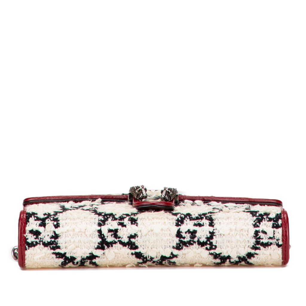 Gucci Mini GG Tweed Dionysus Wallet on Chain - Image 6