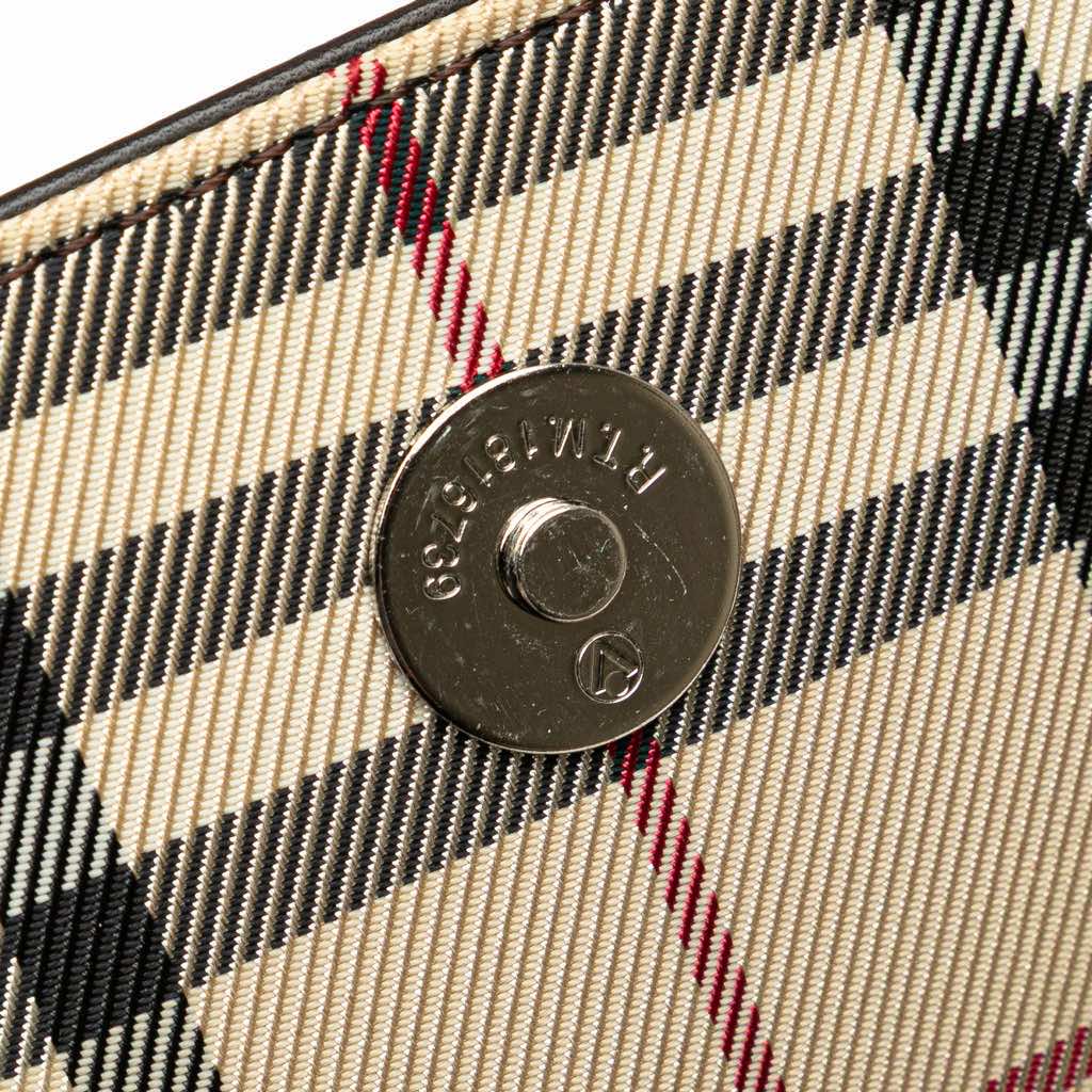Burberry House Check Canvas Flap Crossbody - Image 10