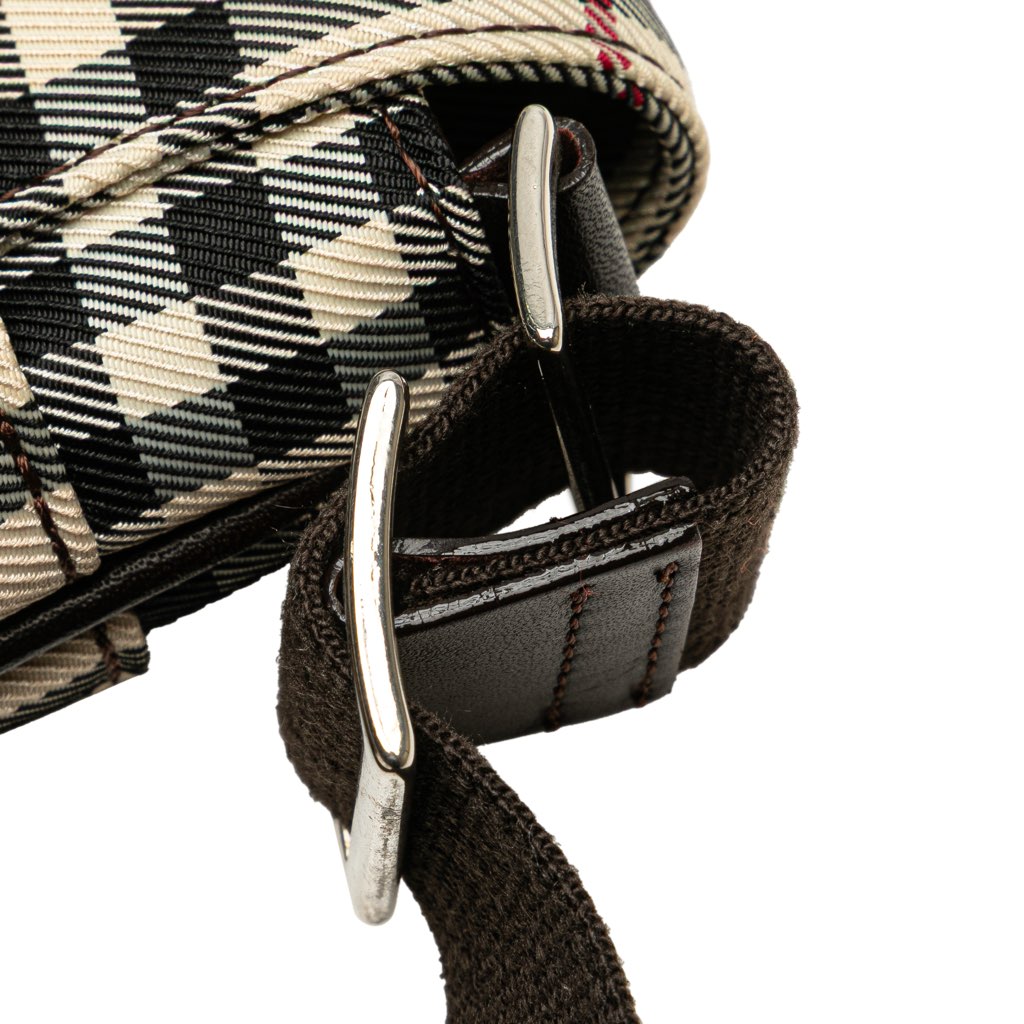 Burberry House Check Canvas Flap Crossbody - Image 11