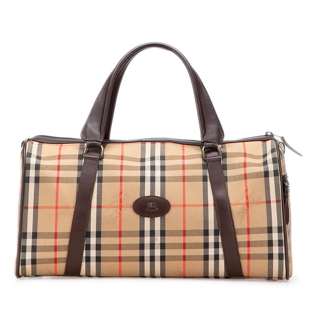 Burberry Haymarket Check Canvas Travel Bag