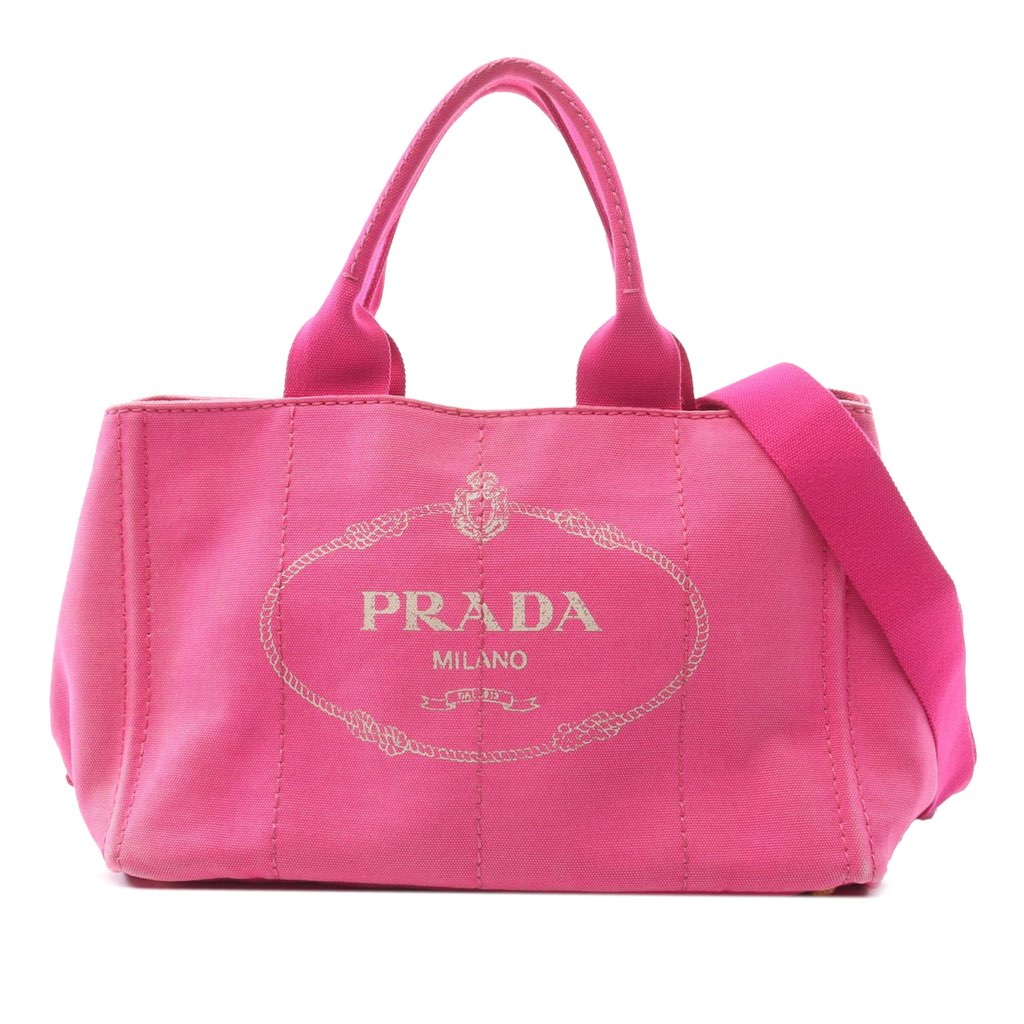 Prada Canvas Canapa Logo Satchel