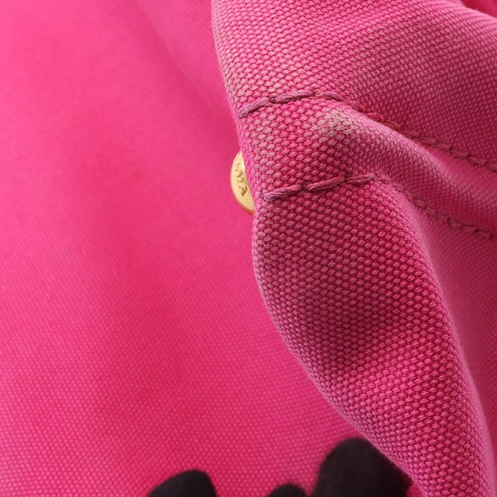 Prada Canvas Canapa Logo Satchel - Side view