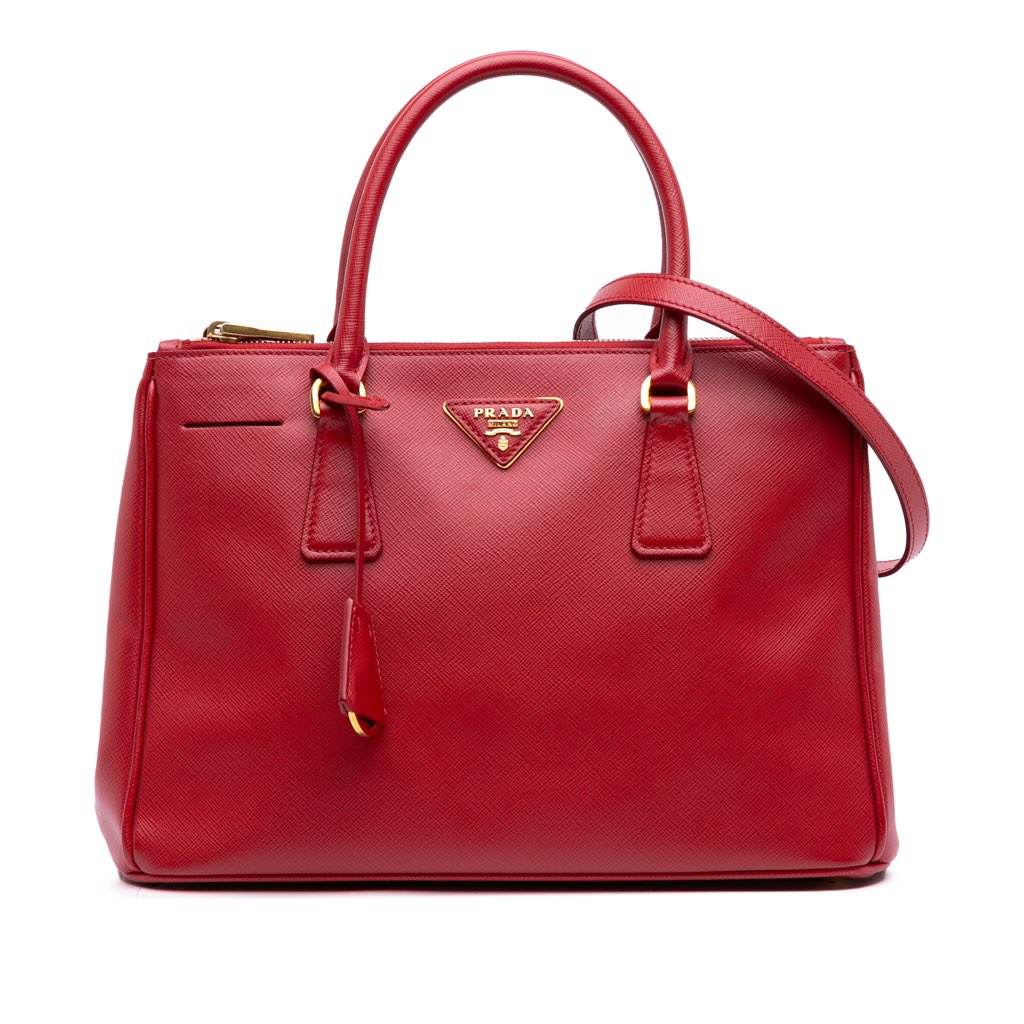 Prada Small Saffiano Lux Galleria Double Zip Satchel