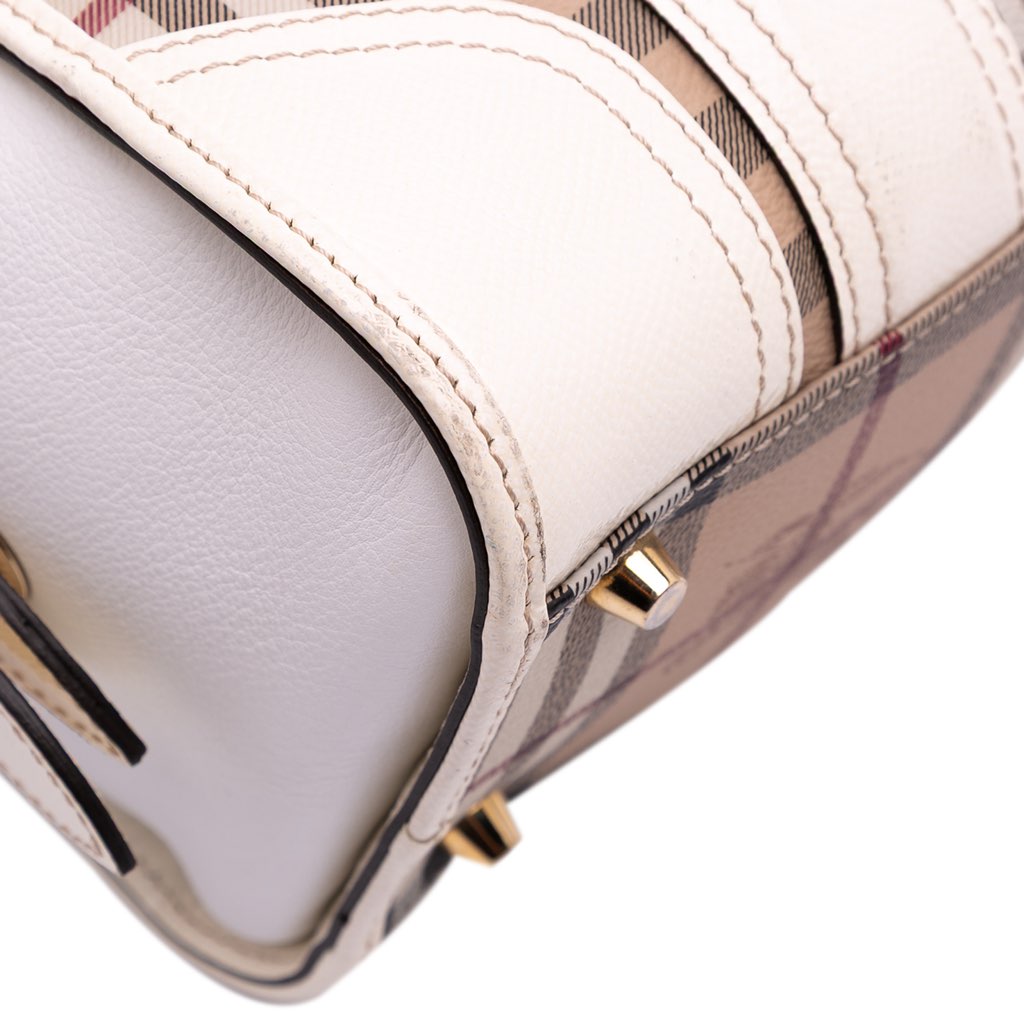 Burberry Haymarket Check Coated Canvas Minford Portrait Satchel - Image 10