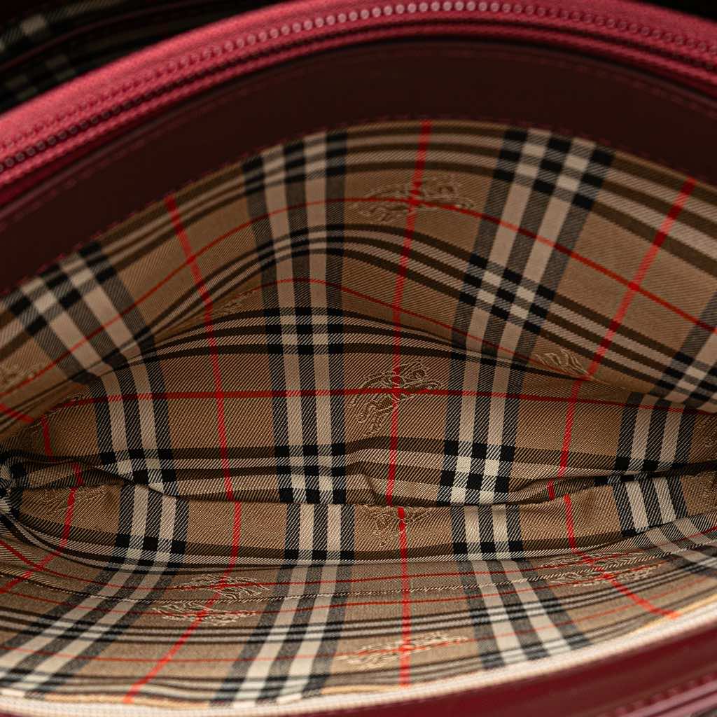 Burberry House Check Trimmed Leather Tote - 4