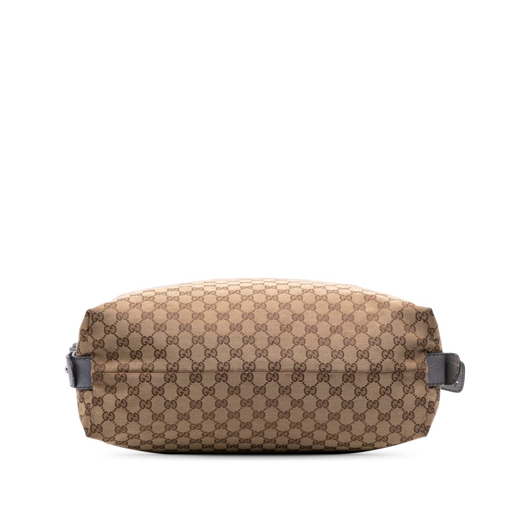 Gucci Large GG Canvas Bamboo Bar Tote - Image 6