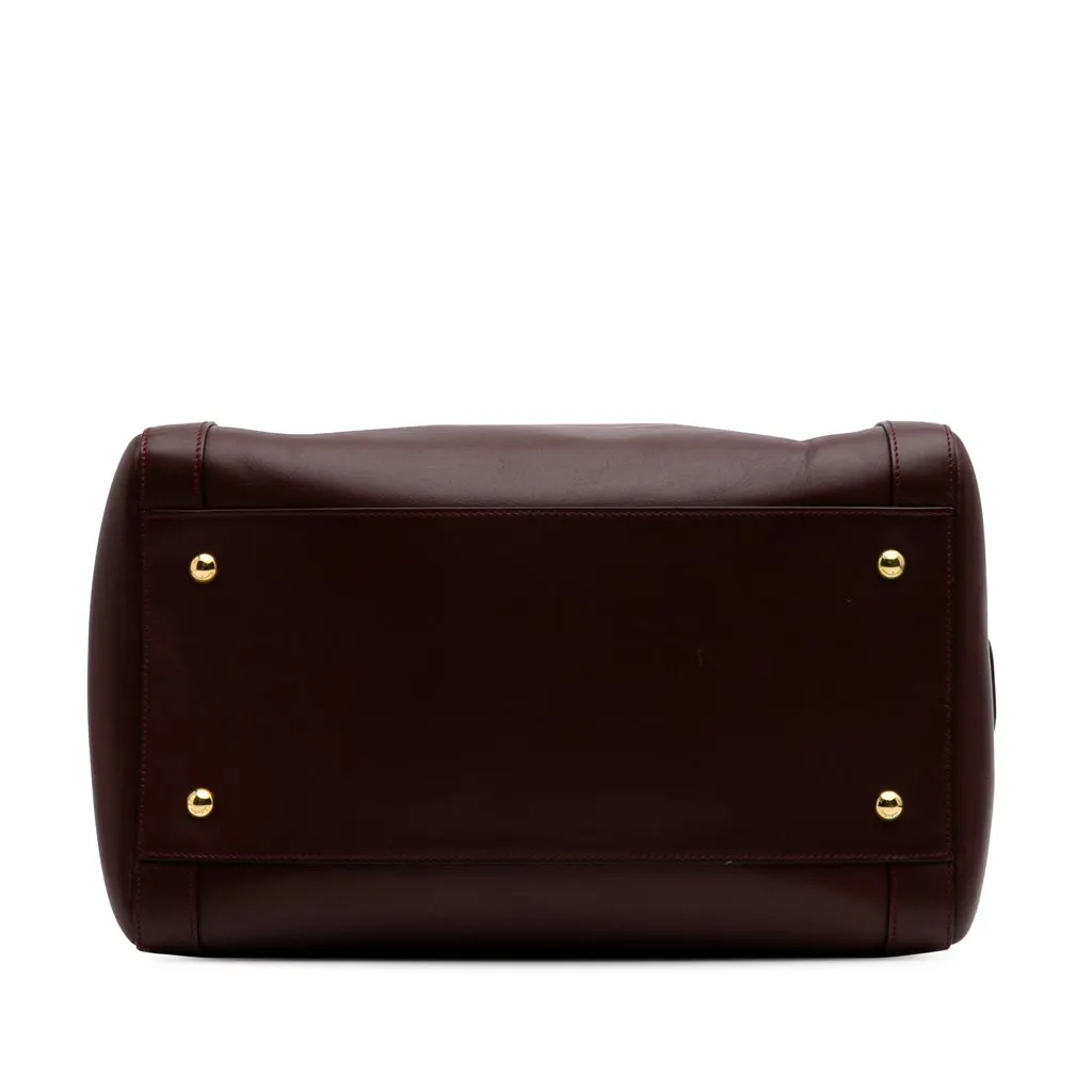 Salvatore Ferragamo Leather Marilyn Satchel Red Leather Good - Inside View