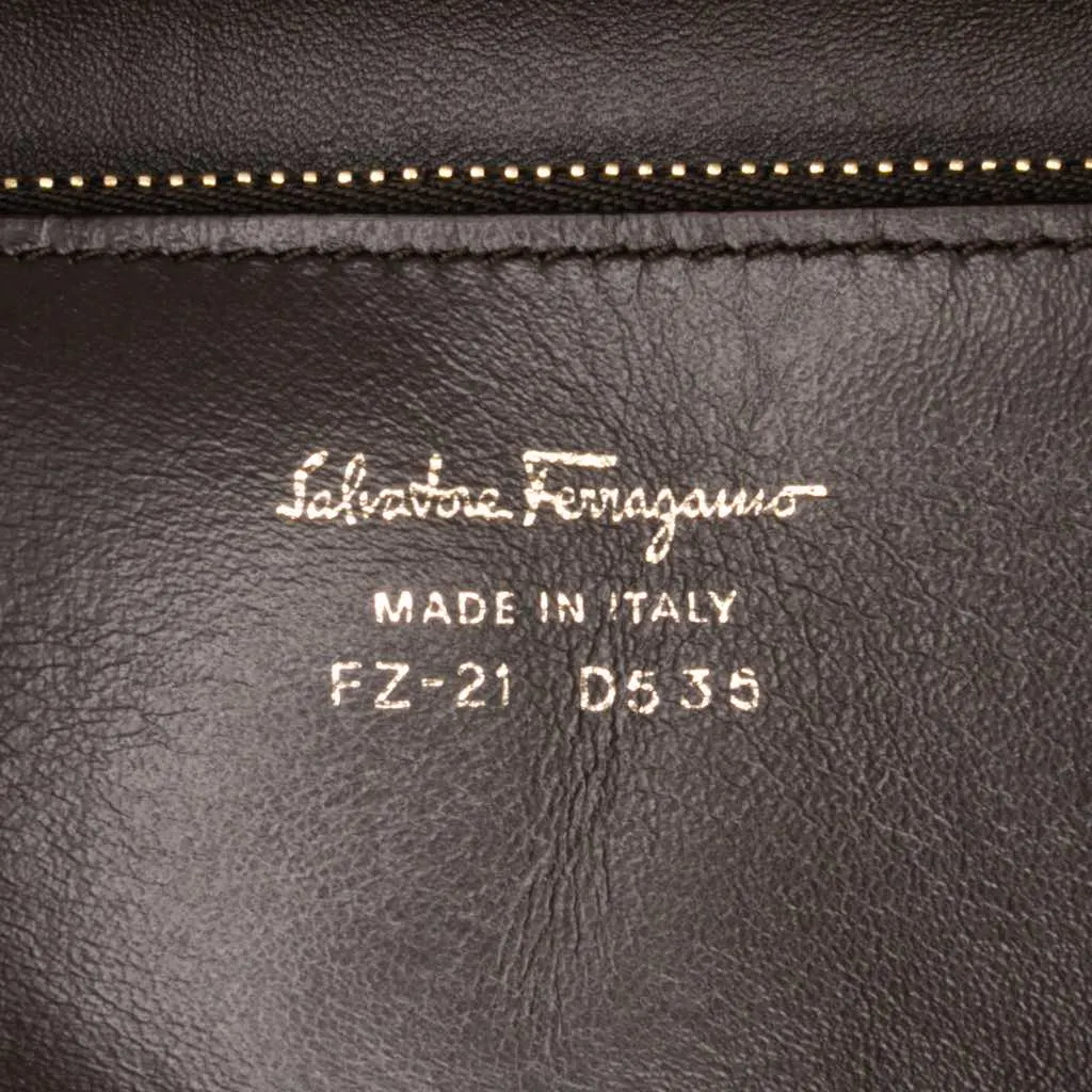 Salvatore Ferragamo Leather Marilyn Satchel Red Leather Good - Box View