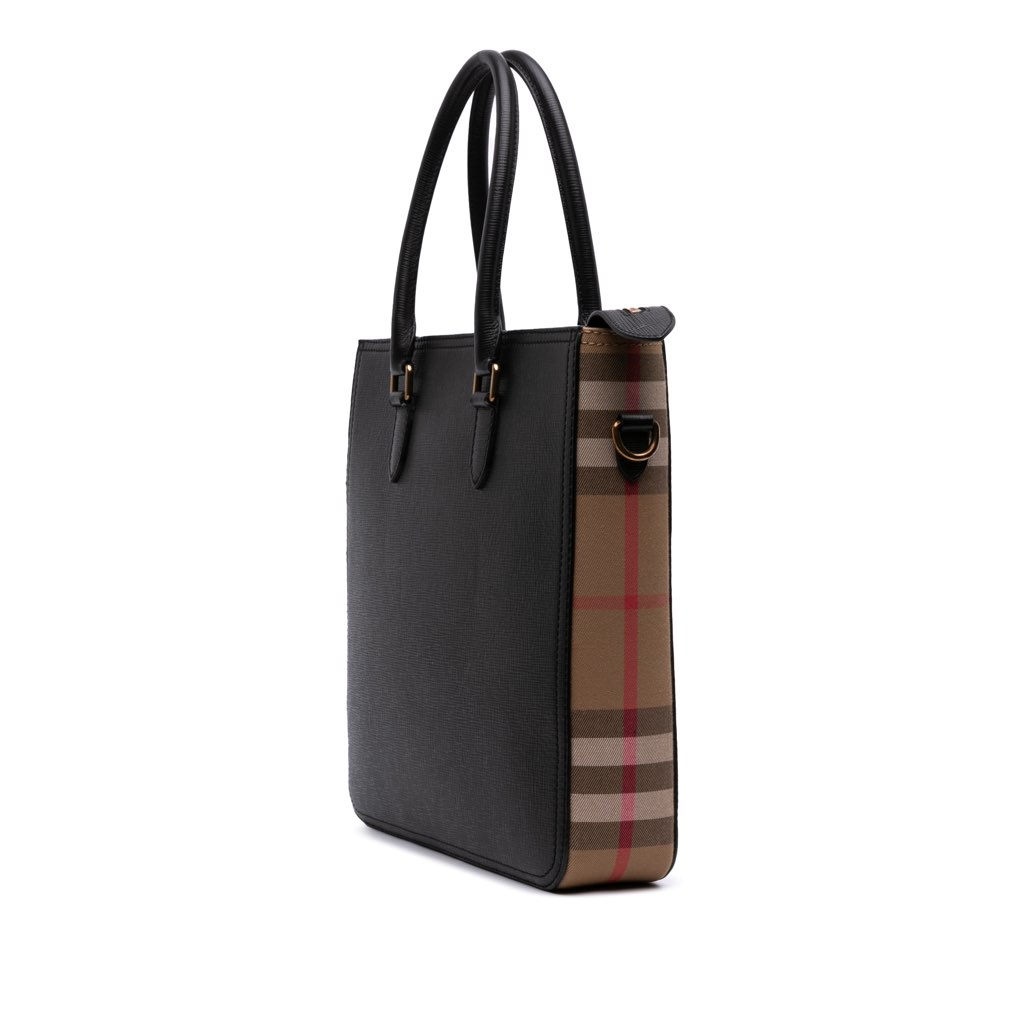 Burberry Leather and House Check Satchel - 2