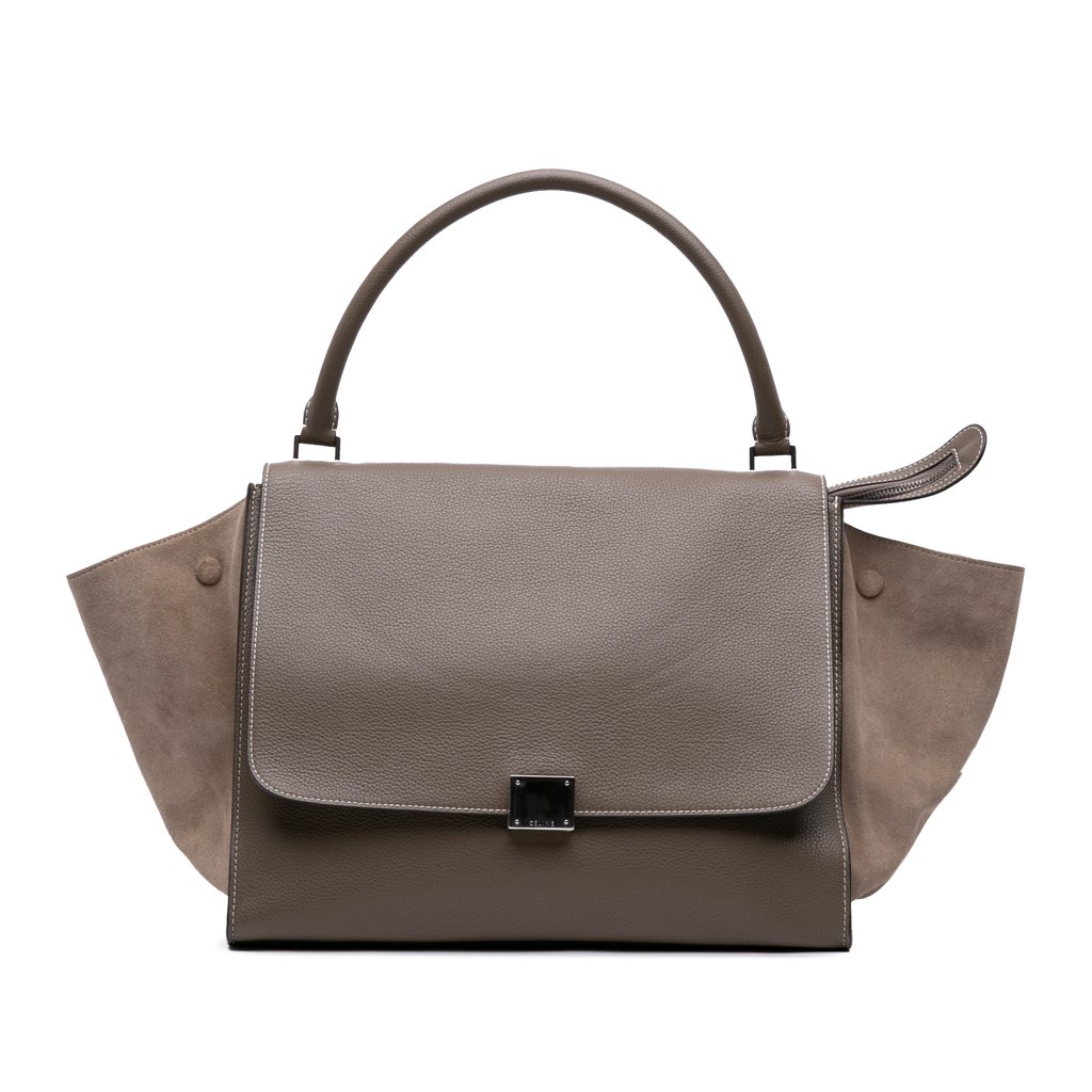 Celine Large Leather Trapeze Satchel