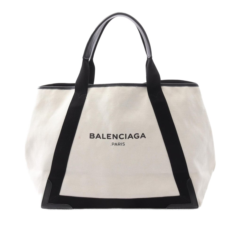 Balenciaga Canvas Navy Cabas Tote M