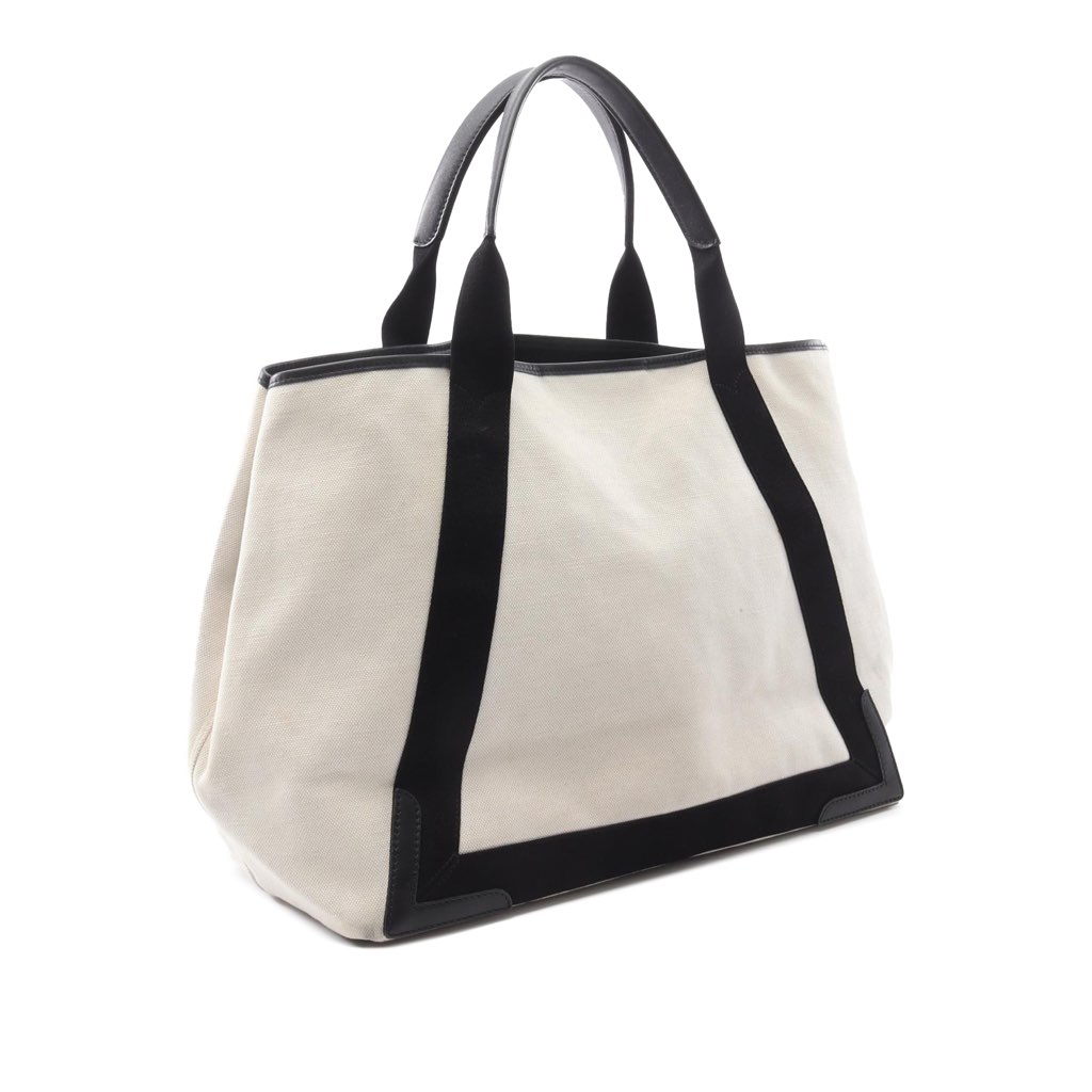 Balenciaga Canvas Navy Cabas Tote M - Back view