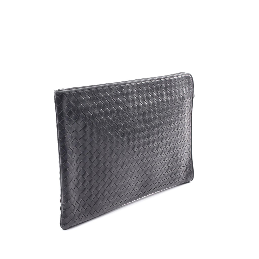 Bottega Veneta Leather Intrecciato Clutch - 2