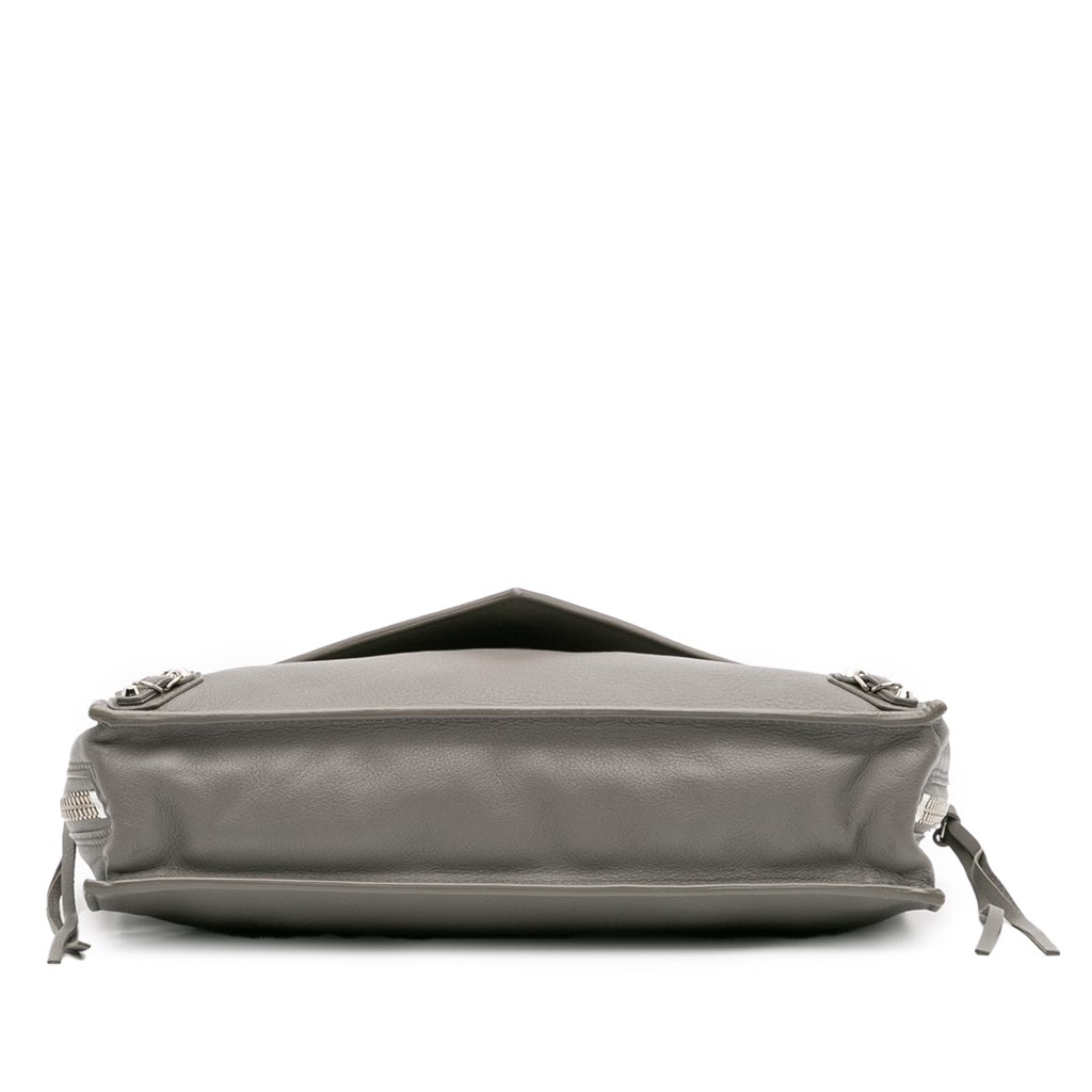 Balenciaga Leather Papier Sight Zip Around Clutch - Image 6