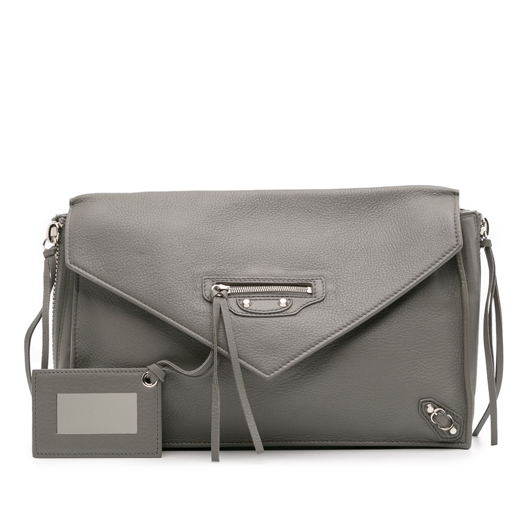Balenciaga Leather Papier Sight Zip Around Clutch - Image 12