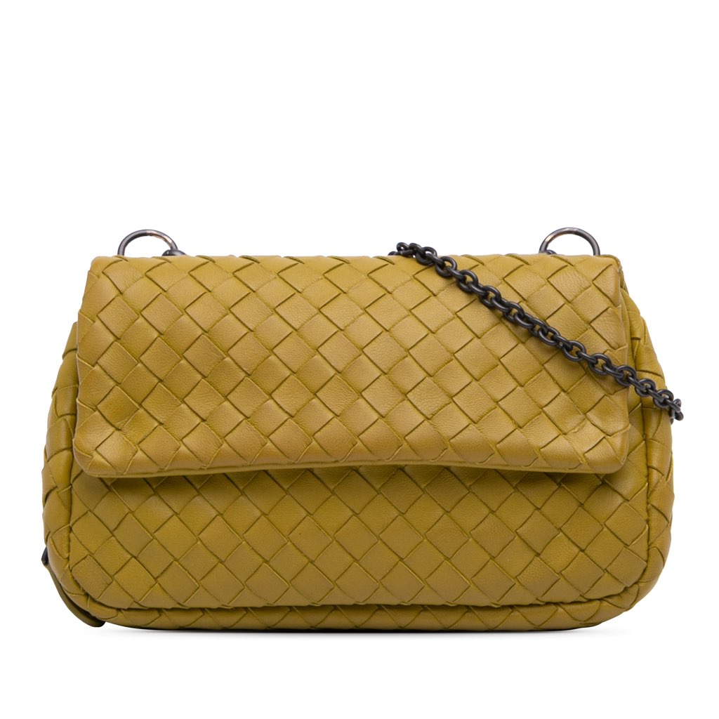 Bottega Veneta Mini Nappa Intrecciato Expandable Chain Flap Crossbody