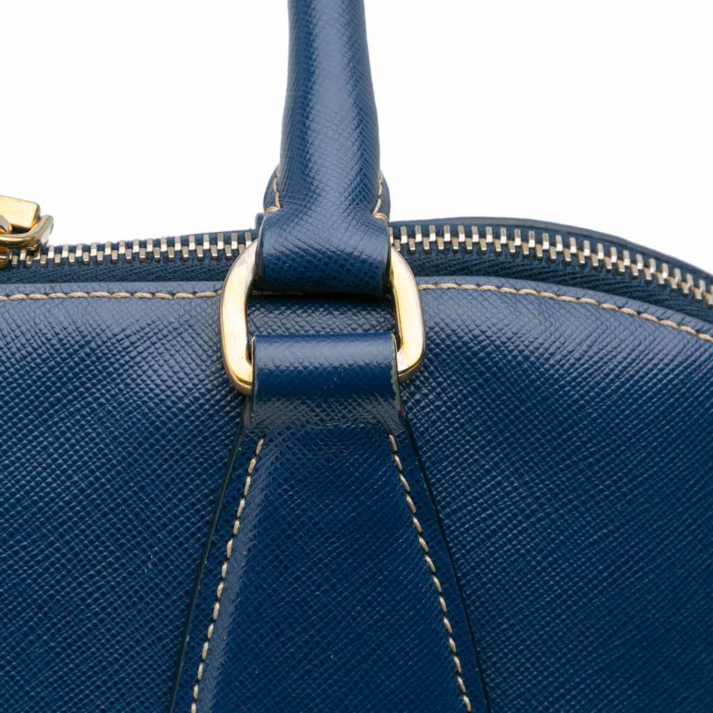Prada Bicolor Saffiano Lux Promenade Dome Handbag - Image 13