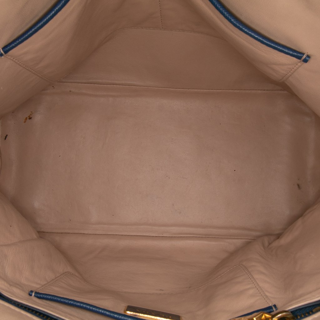 Prada Bicolor Saffiano Lux Promenade Dome Handbag - 4