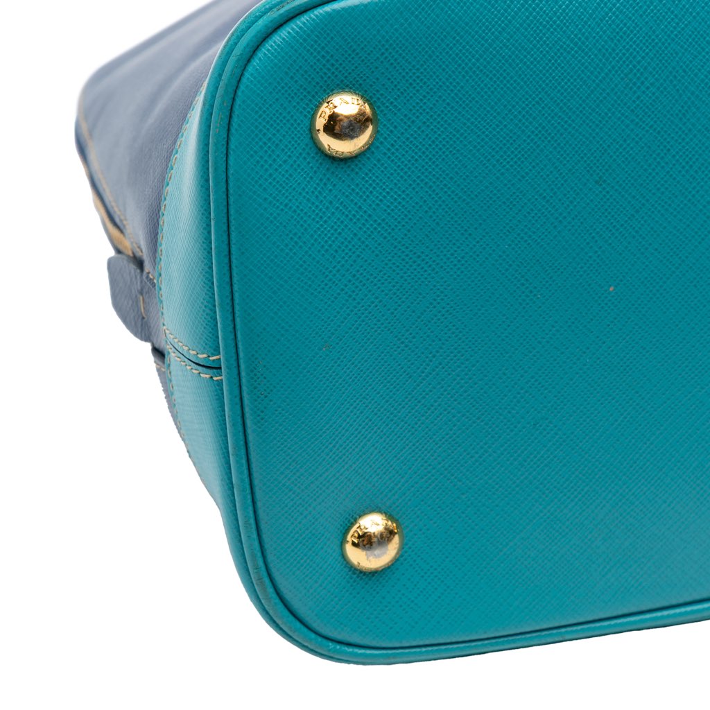 Prada Bicolor Saffiano Lux Promenade Dome Handbag - Image 10