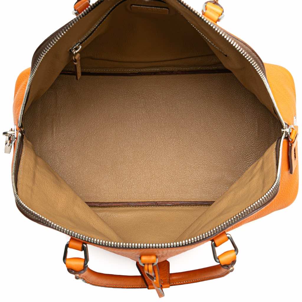 Prada Cinghiale Leather Dome Handbag - 4