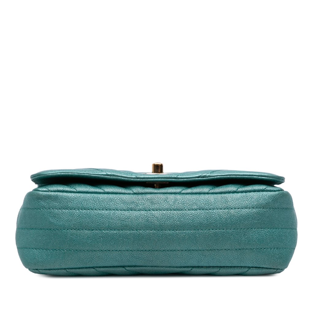 Chanel Small Chevron Caviar Statement Flap - Image 6
