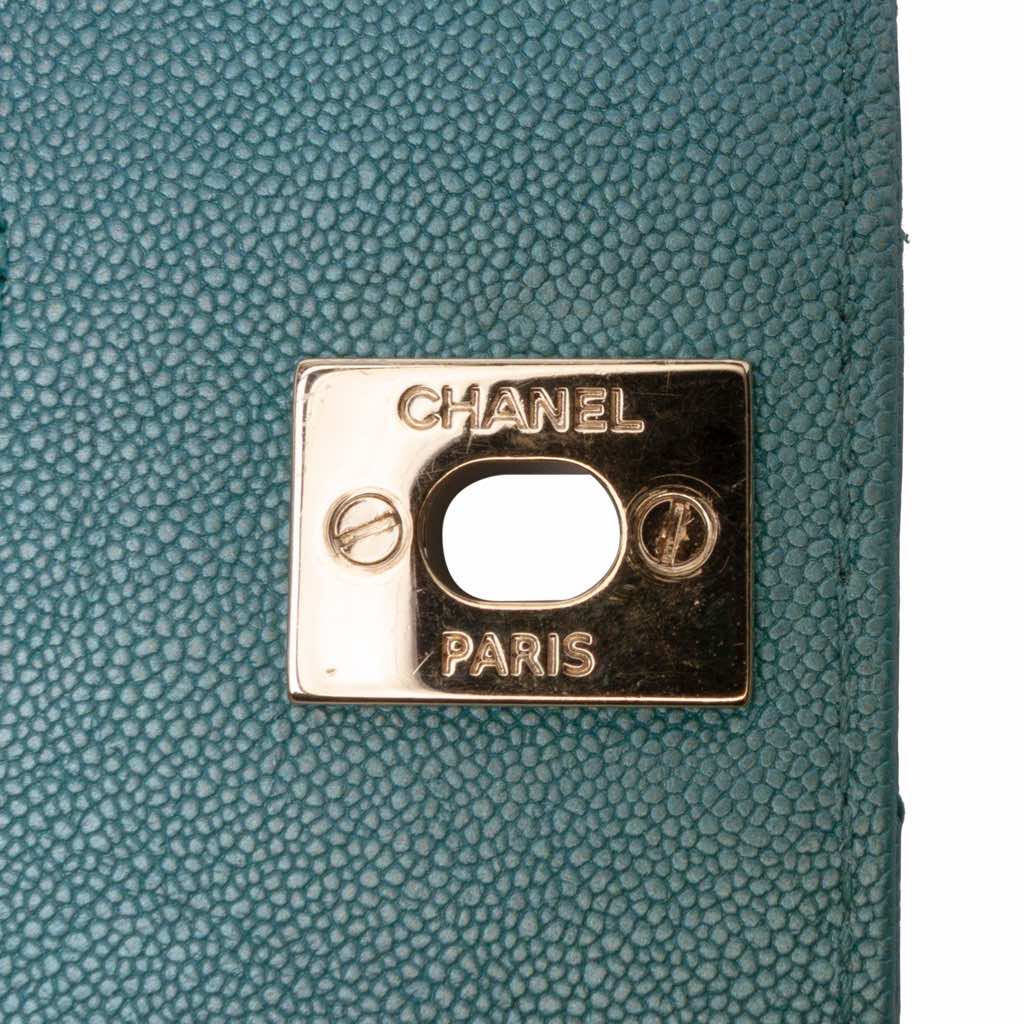 Chanel Small Chevron Caviar Statement Flap - Image 10