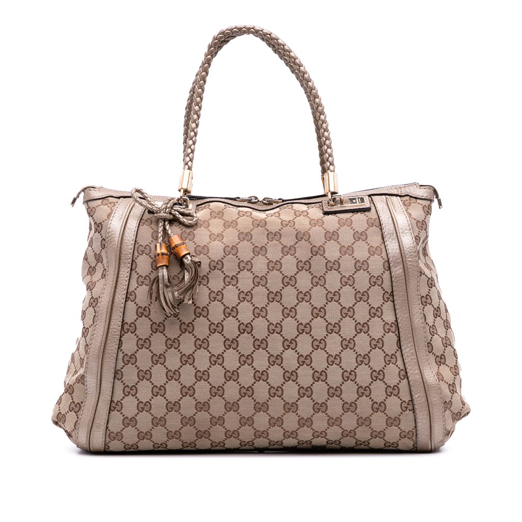 Gucci Large GG Canvas Bella Satchel