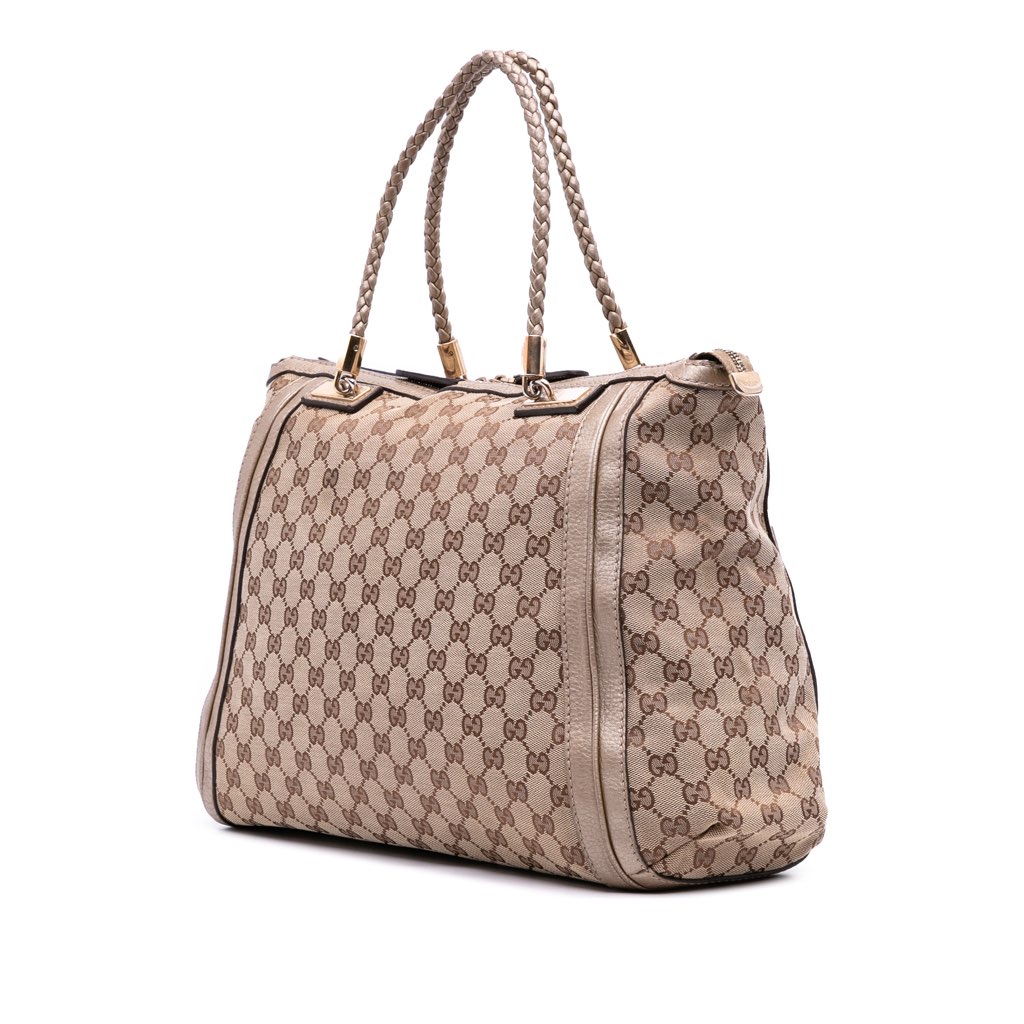 Gucci Large GG Canvas Bella Satchel - Back view