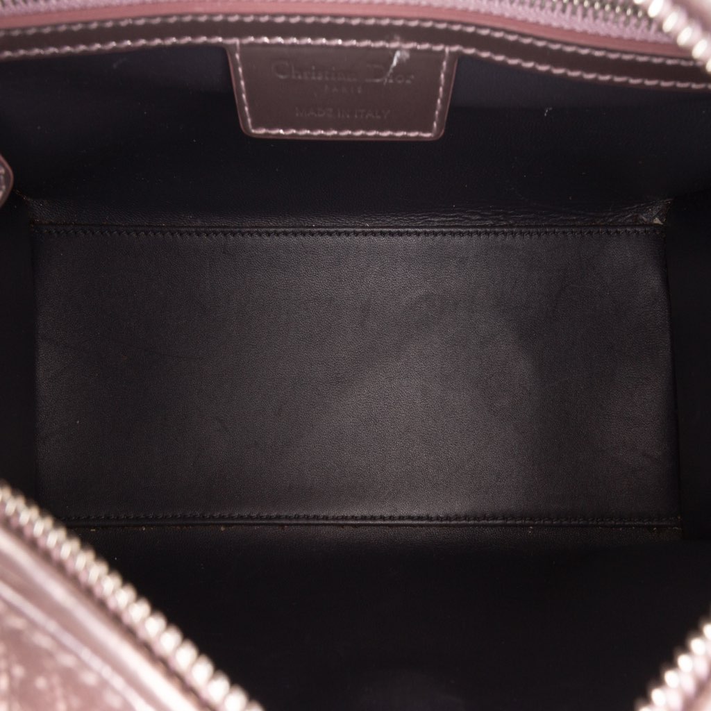 Dior Medium Metallic Patent Microcannage Lady Dior - 4