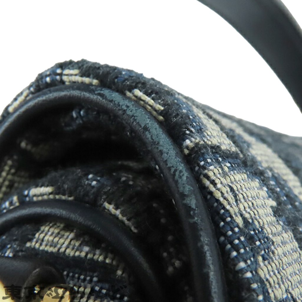 Dior Mini Oblique Canvas Saddle Bag - Image 10