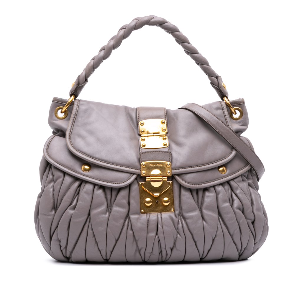 Miu Miu Matelasse Nappa Coffer Satchel