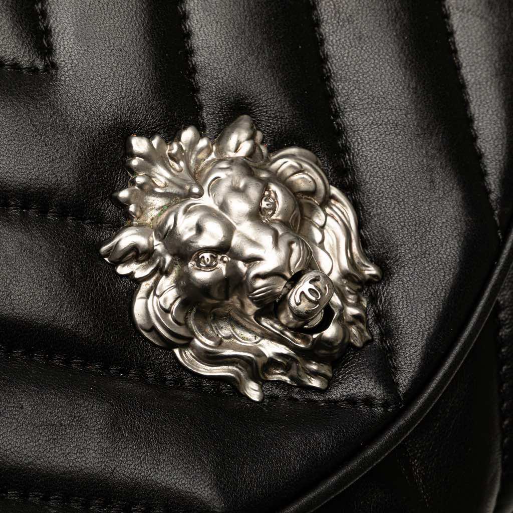 Chanel Jumbo Chevron Lambskin Leo Lion Flap - Image 11