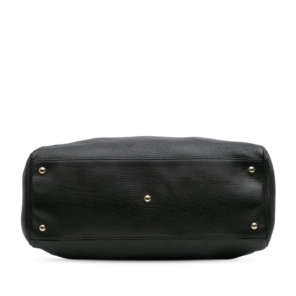 Gucci Large Calfskin Bamboo Shopper Satchel - 3