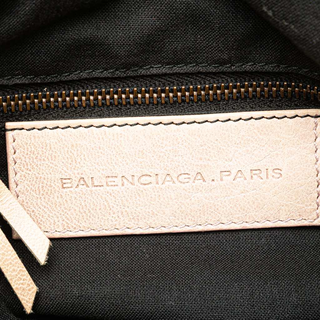 Balenciaga Mini Lambskin Motocross Pompon Bag - Side view