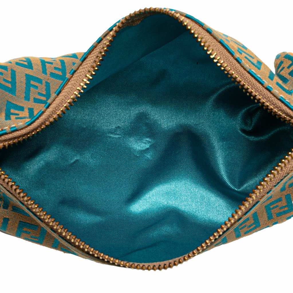 Fendi Zucchino Canvas Barrel Pochette - 4