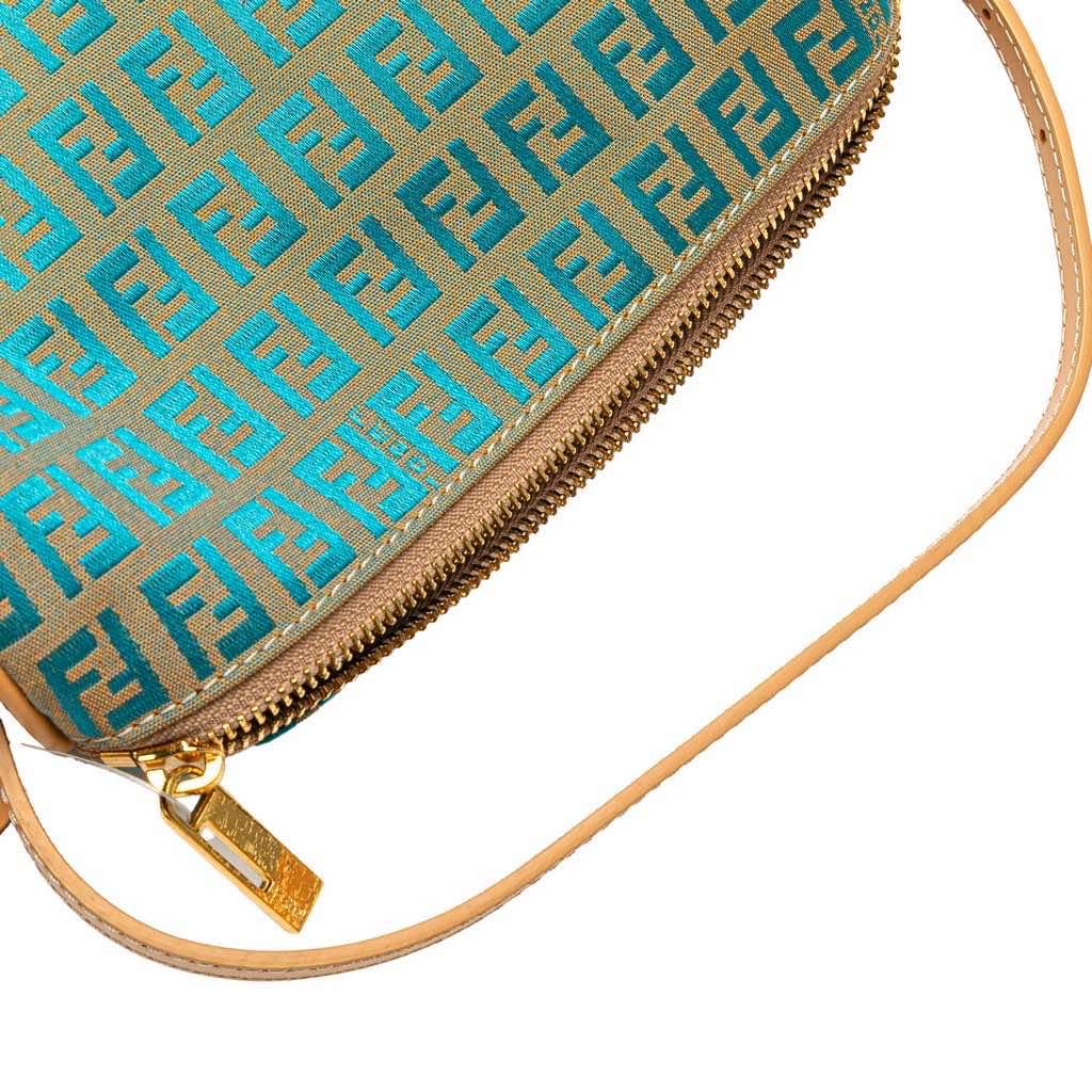 Fendi Zucchino Canvas Barrel Pochette - Image 10