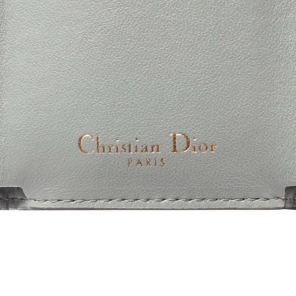 Dior Grained Calfskin Saddle Trifold Wallet - 4