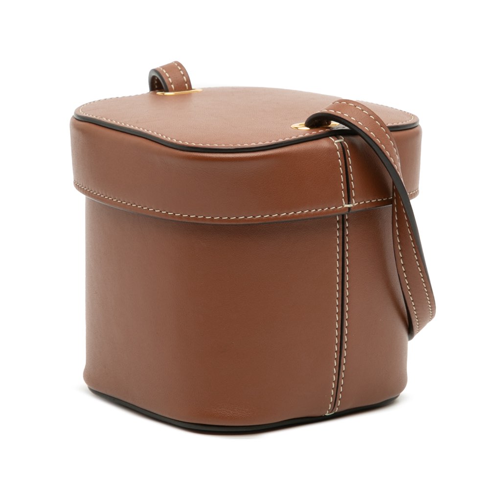 Celine Small Calfskin Cuir Triomphe Box Bag - Back view